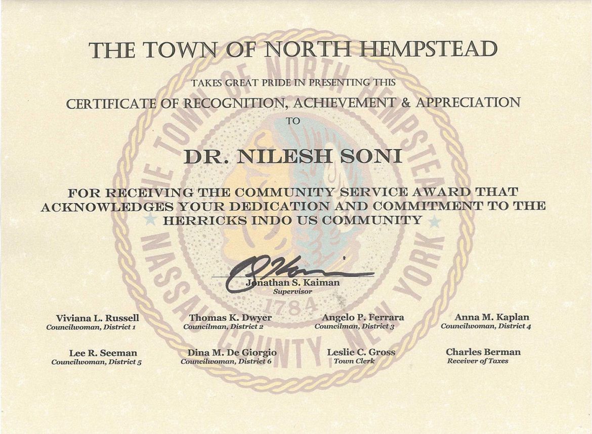 Town of North Hempstead recognition