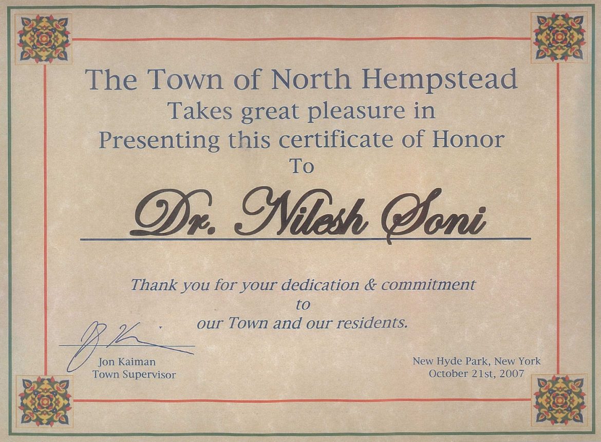Town of North Hempstead recognition