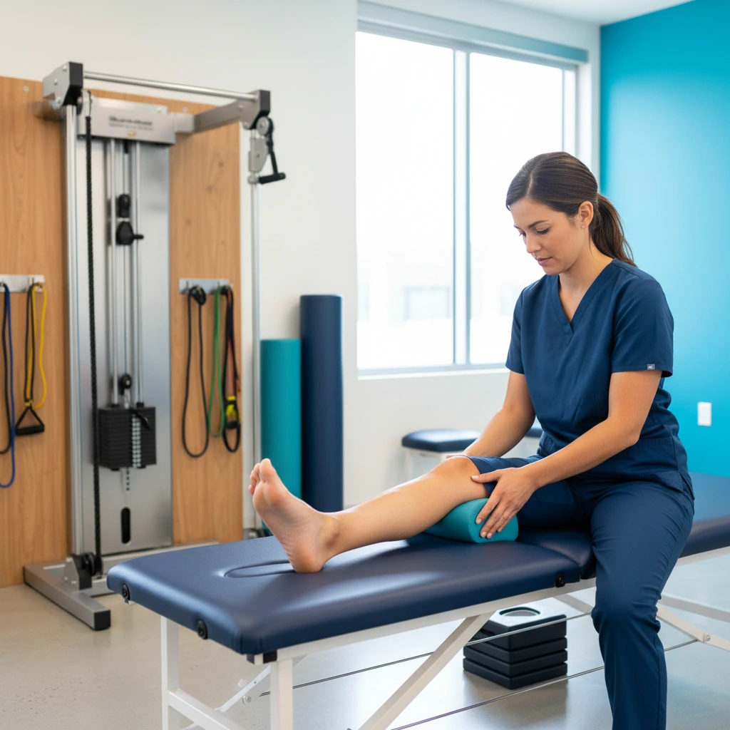 Foot and ankle therapy session focused on mobility and pain relief