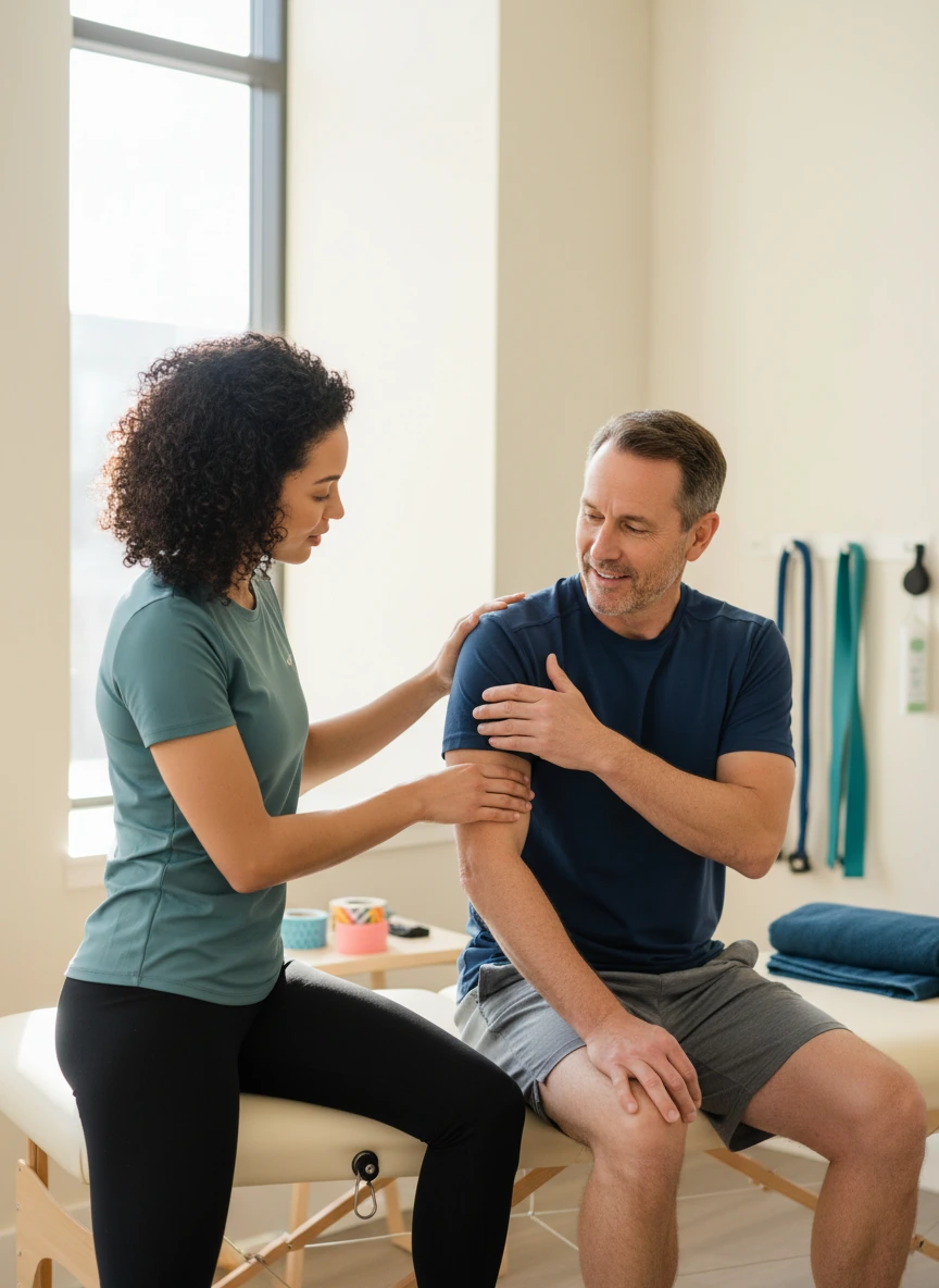 Kinesio tape application assessment Dynamic Physical Therapy Queens Long Island