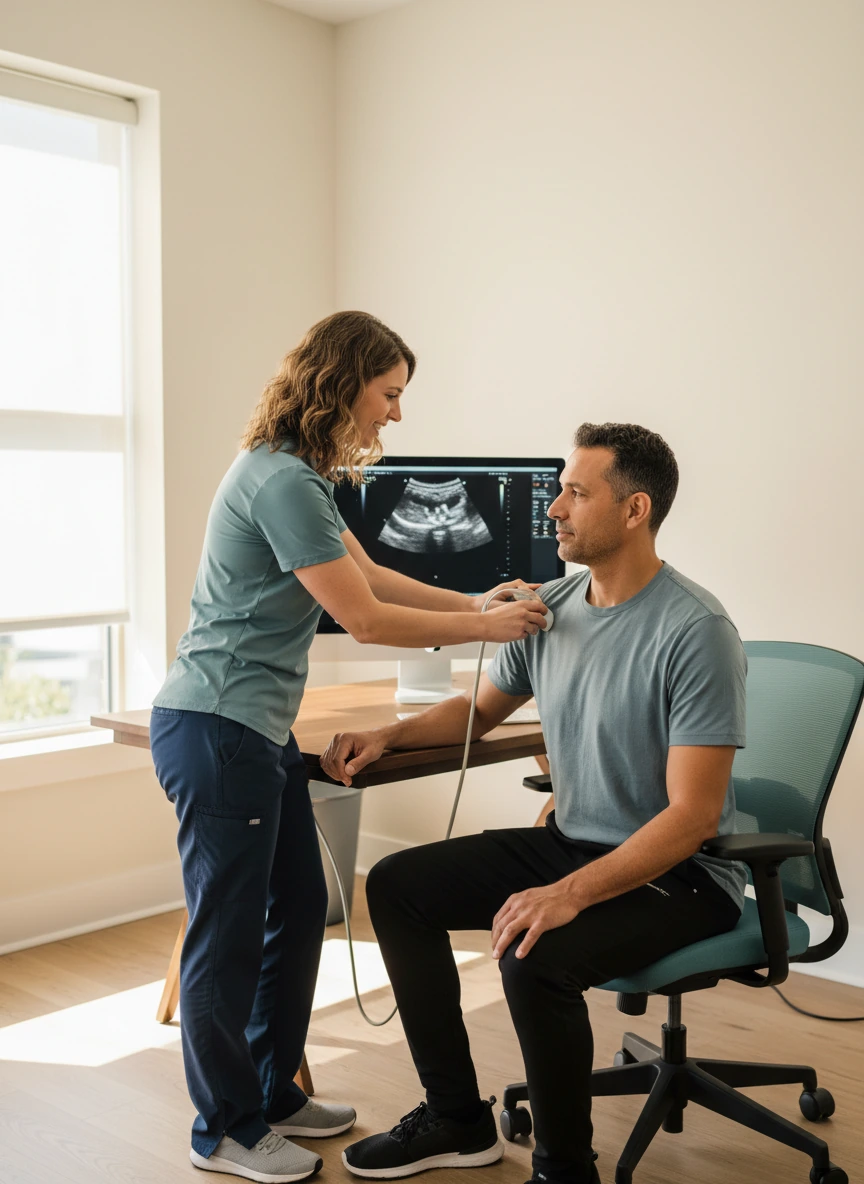 MSKUS imaging session Dynamic Physical Therapy Queens Long Island