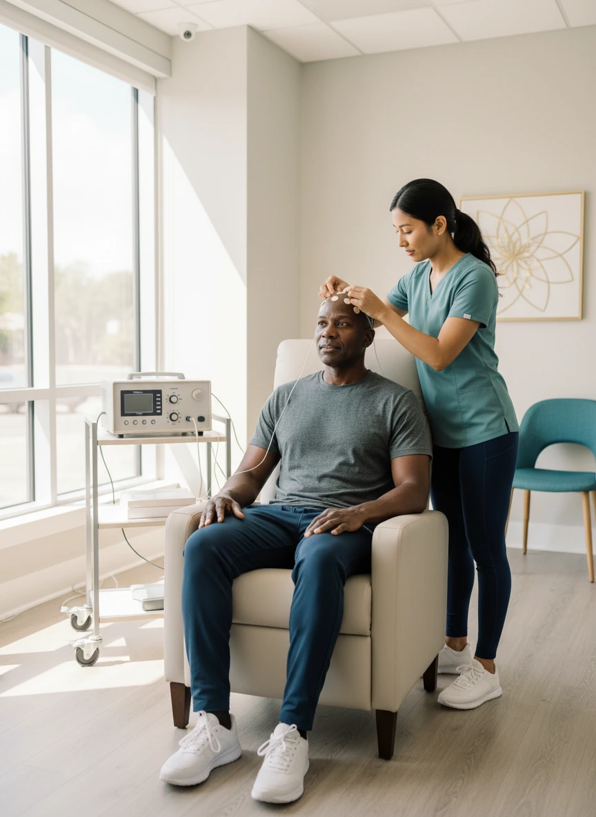 Evoked potential testing session Dynamic Physical Therapy Queens Long Island